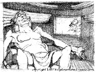 Klaus relaxesin the steam room